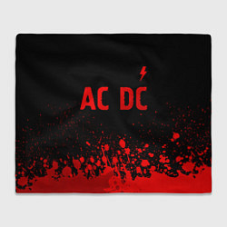 Плед AC DC - red gradient посередине