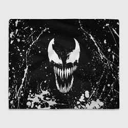 Плед флисовый Venom logo, цвет: 3D-велсофт