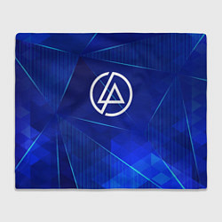 Плед флисовый Linkin Park blue poly, цвет: 3D-велсофт