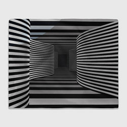 Плед флисовый Коридор - оптическая иллюзия, цвет: 3D-велсофт
