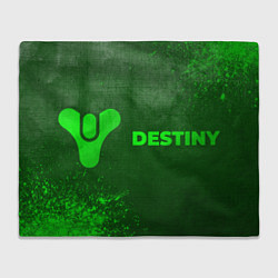 Плед флисовый Destiny - green gradient по-горизонтали, цвет: 3D-велсофт