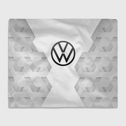 Плед флисовый Volkswagen white poly, цвет: 3D-велсофт