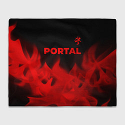 Плед флисовый Portal - red gradient посередине, цвет: 3D-велсофт