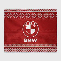 Плед флисовый Новогодний BMW, цвет: 3D-велсофт