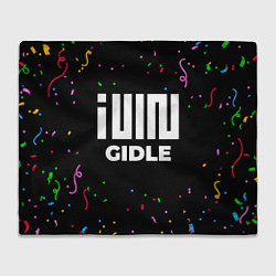Плед флисовый Gidle конфети, цвет: 3D-велсофт