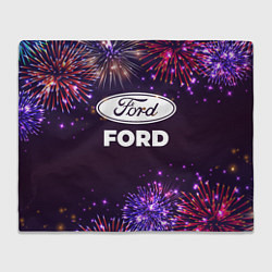 Плед флисовый Праздничный Ford, цвет: 3D-велсофт
