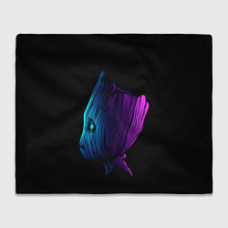 Плед флисовый Neon Groot, цвет: 3D-велсофт