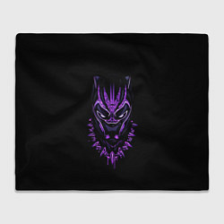 Плед флисовый Black Panther head, цвет: 3D-велсофт