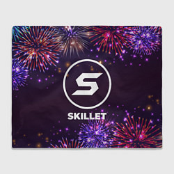 Плед флисовый Праздничный Skillet, цвет: 3D-велсофт