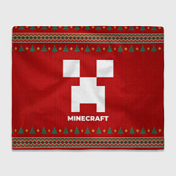 Плед флисовый Minecraft new year, цвет: 3D-велсофт