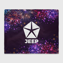 Плед флисовый Праздничный Jeep, цвет: 3D-велсофт