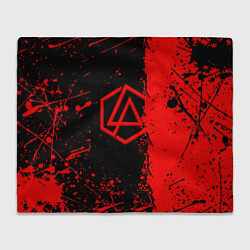 Плед флисовый Linkin park краски всплеск текстура, цвет: 3D-велсофт