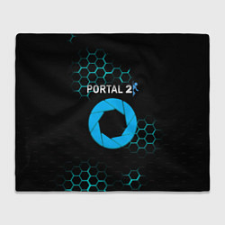 Плед флисовый Portal соты броня, цвет: 3D-велсофт