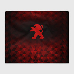 Плед флисовый Peugeot red poly, цвет: 3D-велсофт