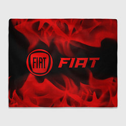 Плед флисовый Fiat - red gradient по-горизонтали, цвет: 3D-велсофт