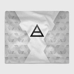 Плед флисовый Thirty Seconds to Mars white poly, цвет: 3D-велсофт