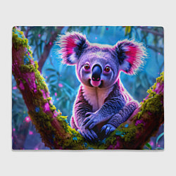 Плед флисовый Коала на дереве, цвет: 3D-велсофт