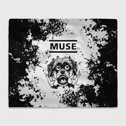 Плед флисовый Muse - рок пес, цвет: 3D-велсофт