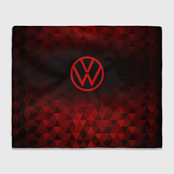 Плед флисовый Volkswagen red poly, цвет: 3D-велсофт