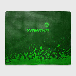 Плед флисовый Yamaha - green gradient посередине, цвет: 3D-велсофт