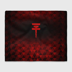 Плед флисовый Tokio Hotel red poly, цвет: 3D-велсофт