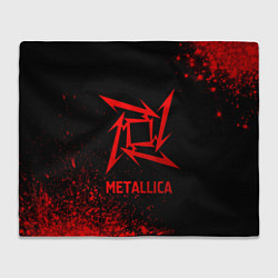 Плед флисовый Metallica - red gradient, цвет: 3D-велсофт