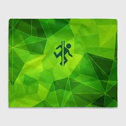 Плед флисовый Portal green poly, цвет: 3D-велсофт