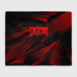 Плед Doom - красная абстракция