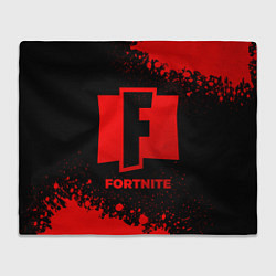 Плед флисовый Fortnite - red gradient, цвет: 3D-велсофт