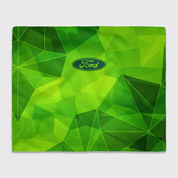 Плед флисовый Ford green poly, цвет: 3D-велсофт