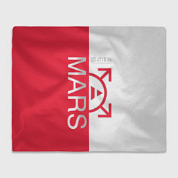 Плед флисовый 30 Seconds to Mars poster, цвет: 3D-велсофт