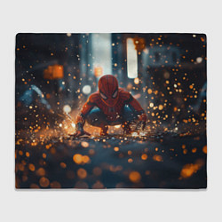 Плед флисовый Человек паук и золотая пыльца, цвет: 3D-велсофт