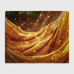 Плед флисовый Золотая ткань с блестками, цвет: 3D-велсофт