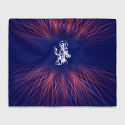 Плед флисовый Iron Maiden red energy, цвет: 3D-велсофт