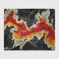 Плед Красно-черная потертая текстура