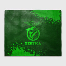 Плед флисовый Benfica - green gradient, цвет: 3D-велсофт