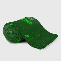 Плед флисовый Poppy Playtime - green gradient посередине, цвет: 3D-велсофт — фото 2
