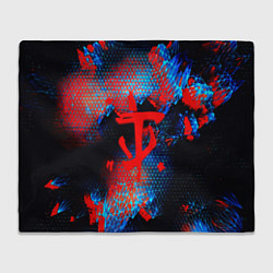 Плед флисовый Doom космическая абстракция, цвет: 3D-велсофт