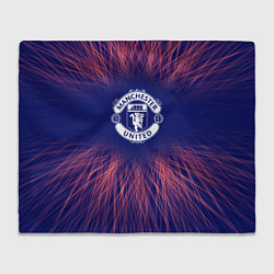 Плед флисовый Manchester United red energy, цвет: 3D-велсофт