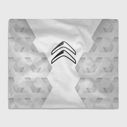 Плед флисовый Citroen white poly, цвет: 3D-велсофт