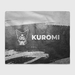 Плед флисовый Kuromi - grey gradient по-горизонтали, цвет: 3D-велсофт