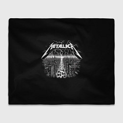 Плед флисовый Metallica - lightnings in metropolis, цвет: 3D-велсофт