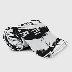 Плед флисовый Doom символы краски, цвет: 3D-велсофт — фото 2