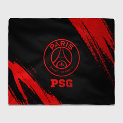 Плед флисовый PSG - red gradient, цвет: 3D-велсофт