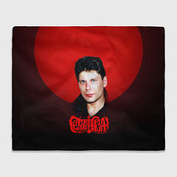 Плед флисовый Юрий Клинских красная луна, цвет: 3D-велсофт