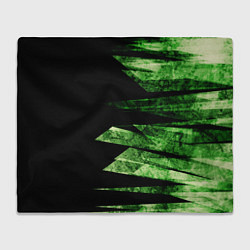 Плед флисовый Color green black, цвет: 3D-велсофт