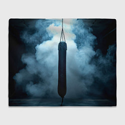 Плед флисовый Боксерская груша в дыму, цвет: 3D-велсофт