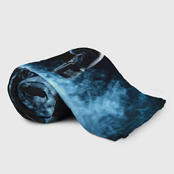 Плед флисовый Черные бойцовские перчатки в дыму, цвет: 3D-велсофт — фото 2