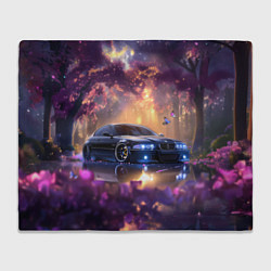 Плед флисовый БМВ Японская природа, цвет: 3D-велсофт