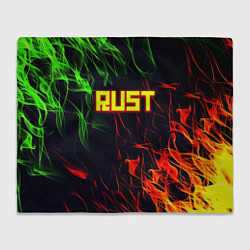 Плед флисовый RUST огненная текстура, цвет: 3D-велсофт